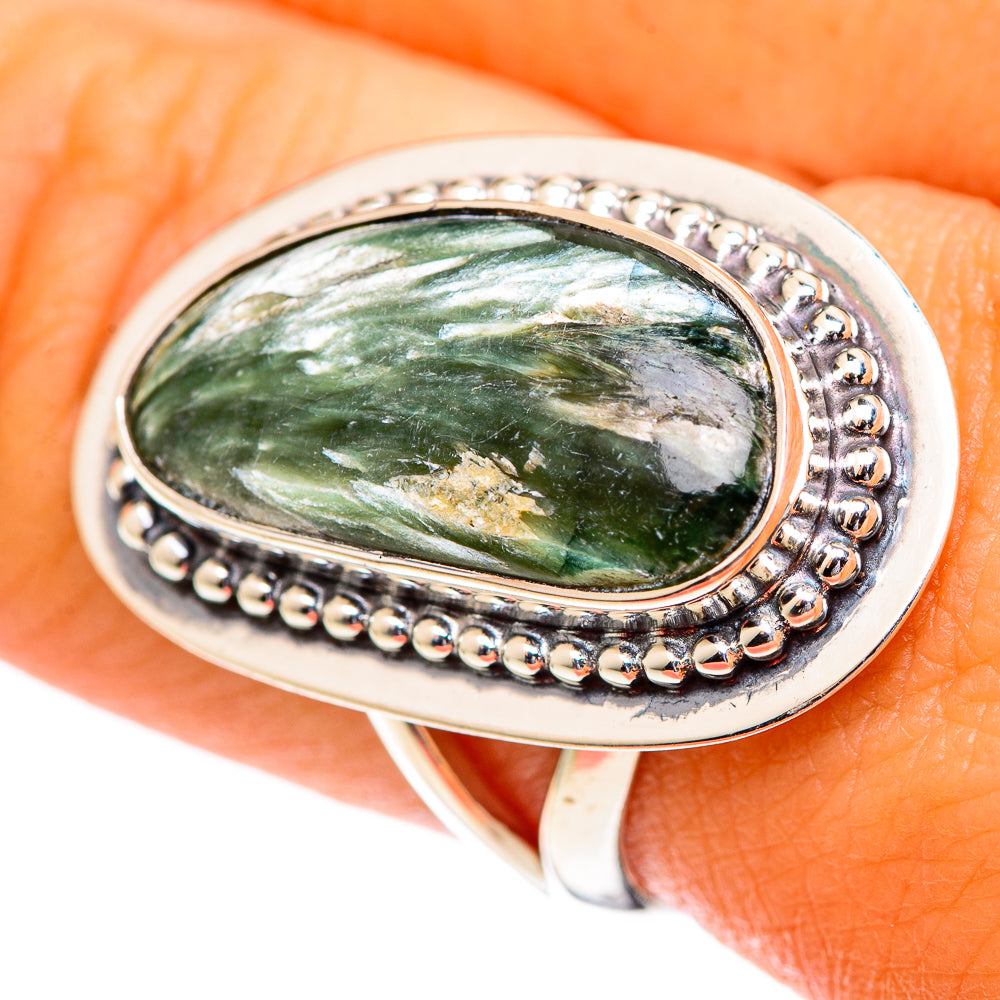 Seraphinite Rings handcrafted by Anasilvercos - RING107174