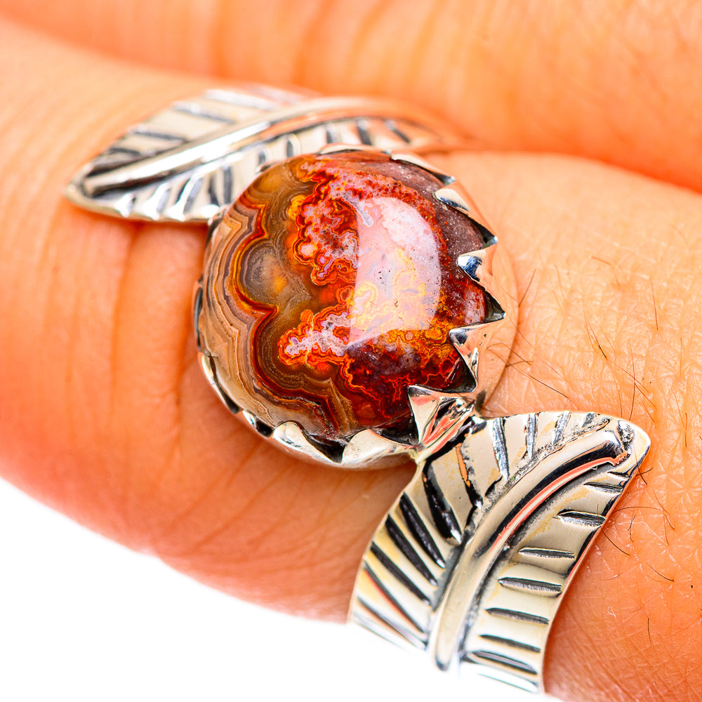 Crazy Lace Agate Rings handcrafted by Anasilvercos - RING107179