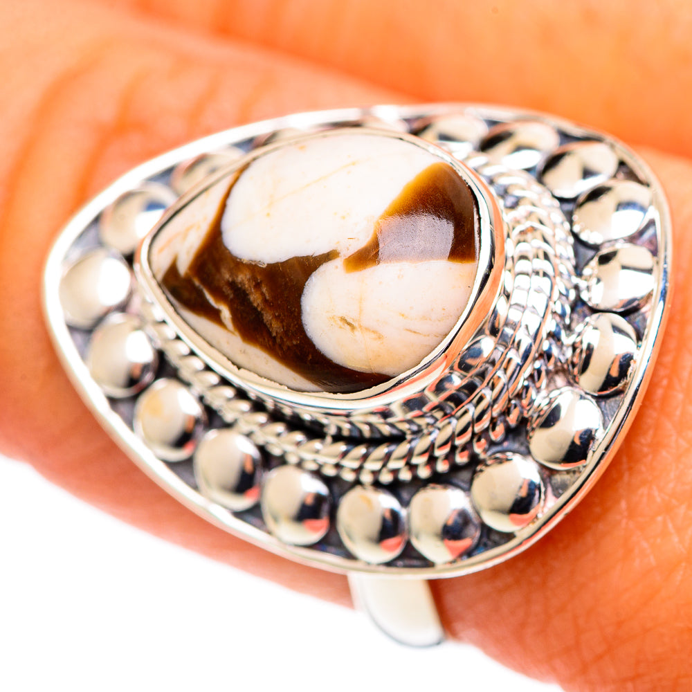 Peanut Wood Jasper Rings handcrafted by Anasilvercos - RING107180