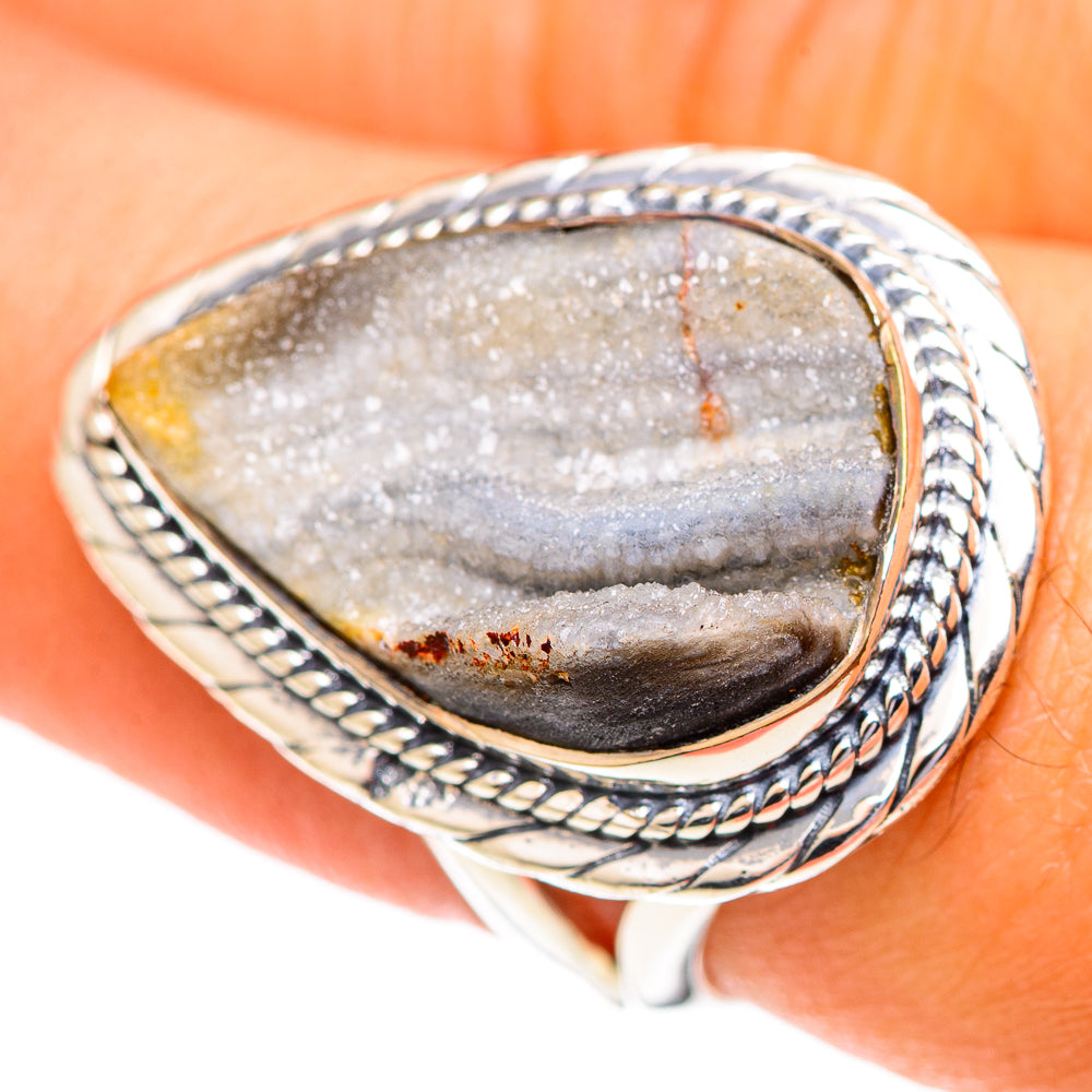 Desert Druzy Rings handcrafted by Anasilvercos - RING107196