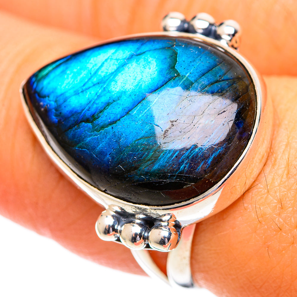Labradorite Rings handcrafted by Anasilvercos - RING107203