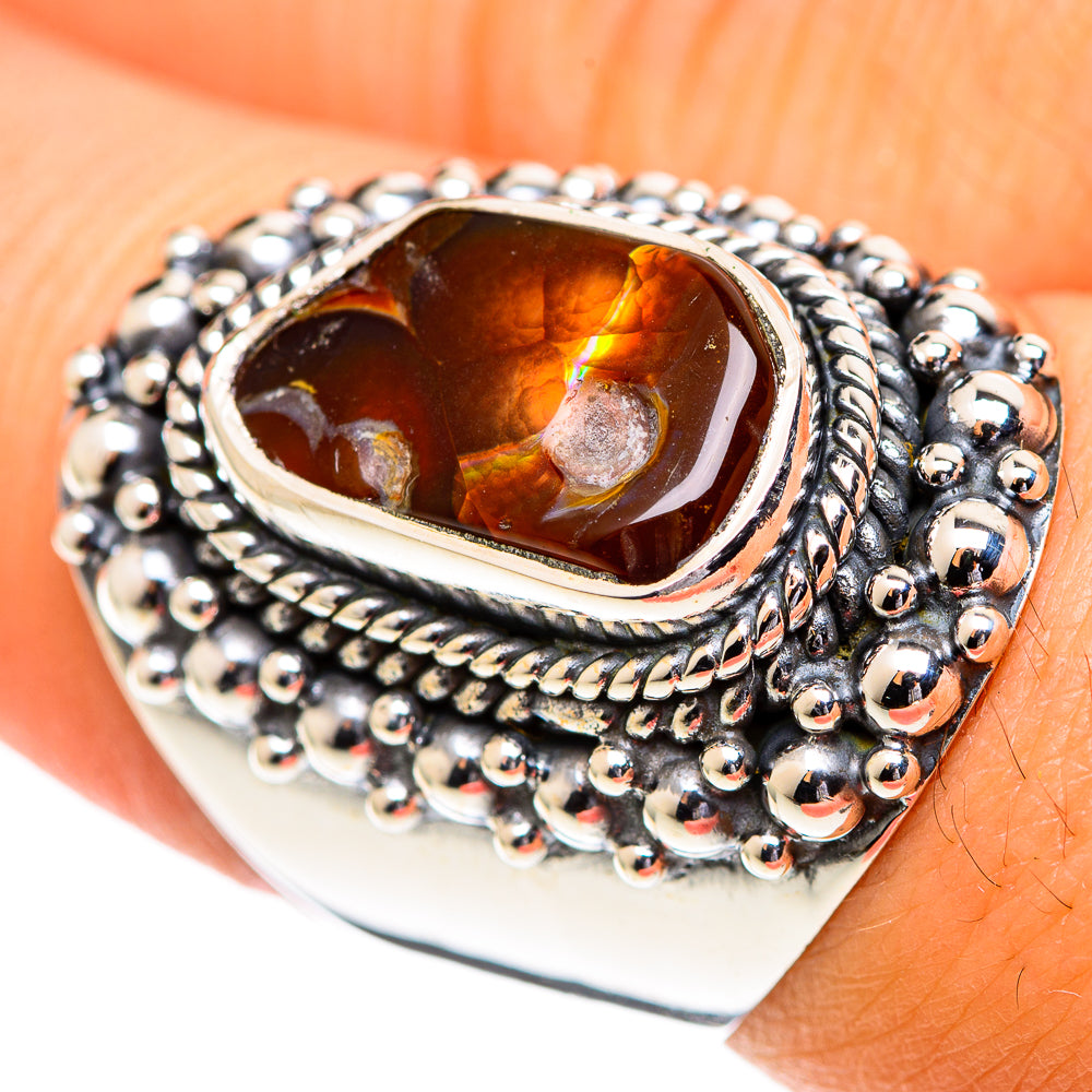 Mexican Fire Agate Rings handcrafted by Anasilvercos - RING107211