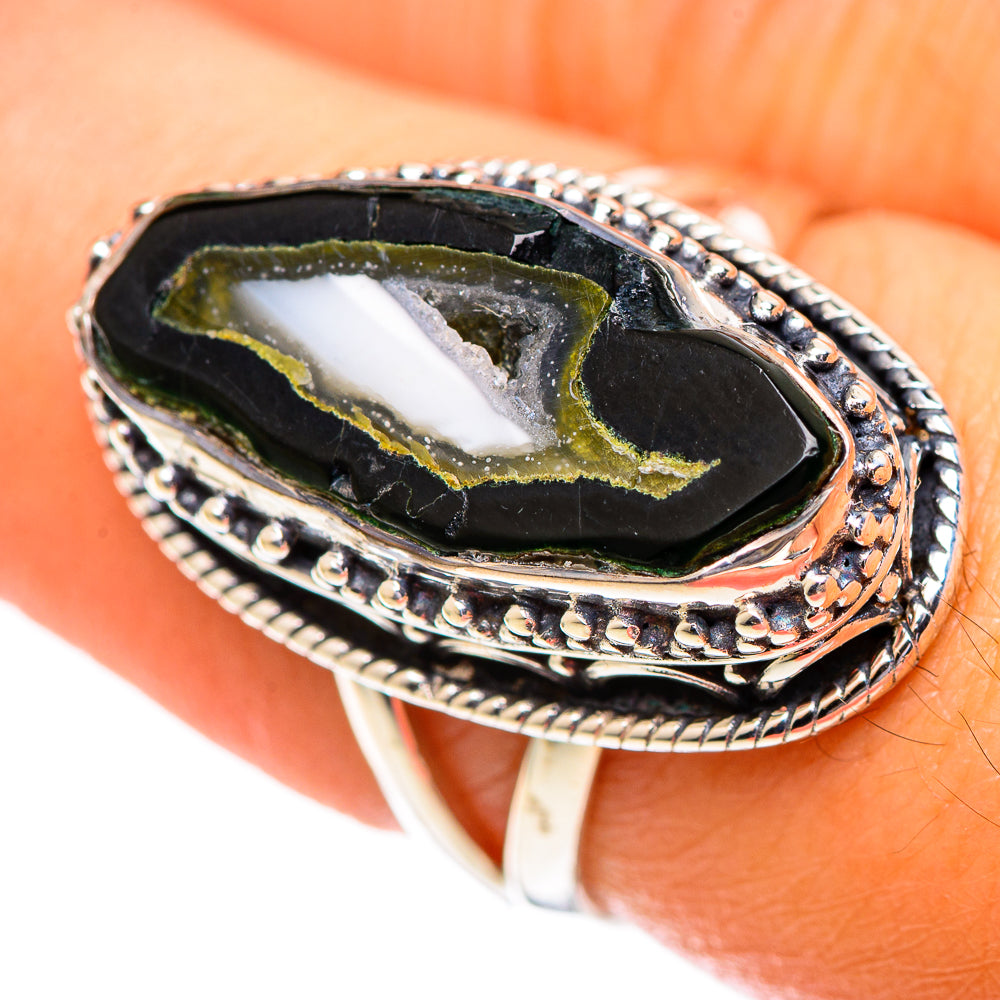 Coconut Geode Druzy Rings handcrafted by Anasilvercos - RING107223