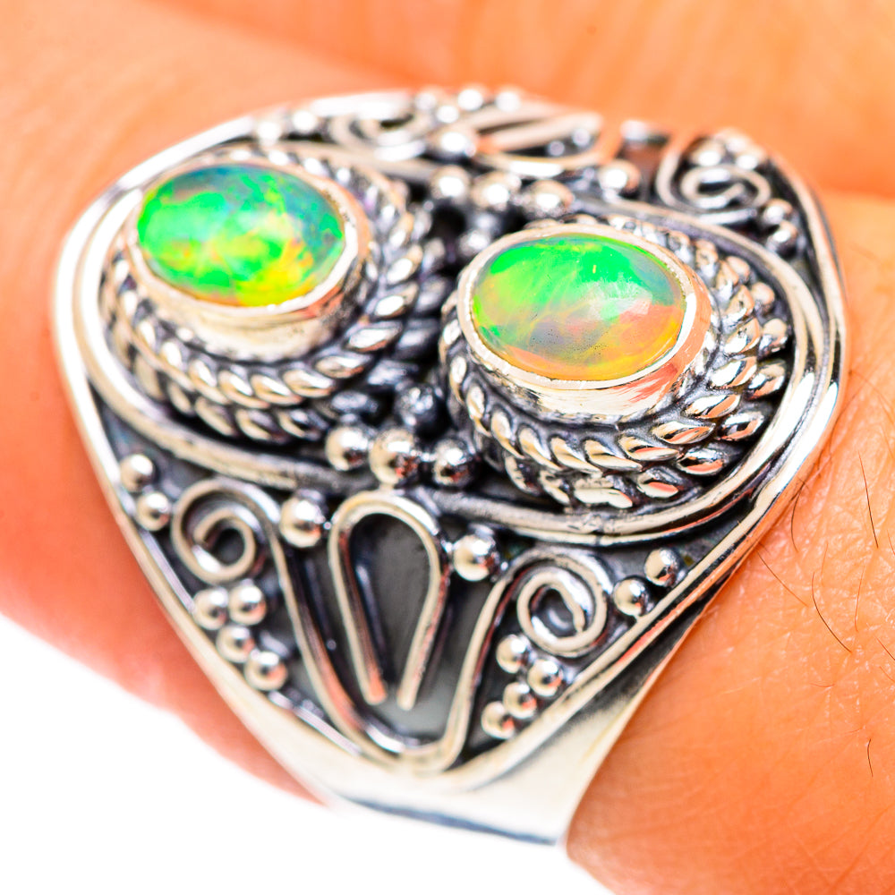 Ethiopian Opal Rings handcrafted by Anasilvercos - RING107227
