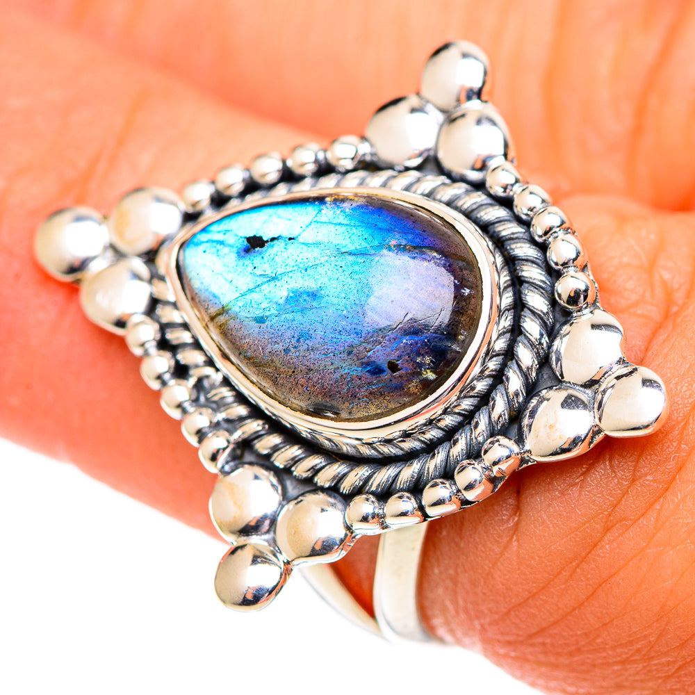 Labradorite Rings handcrafted by Anasilvercos - RING107234