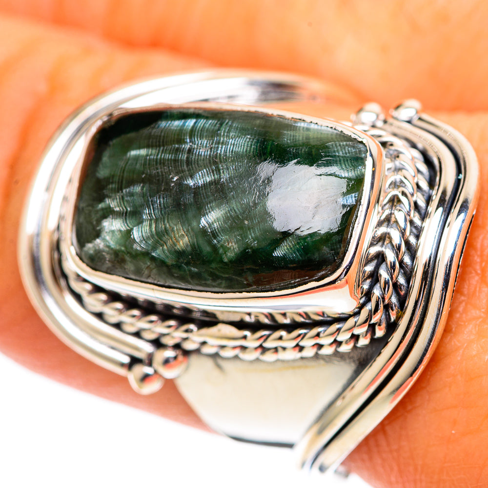 Seraphinite Rings handcrafted by Anasilvercos - RING107238