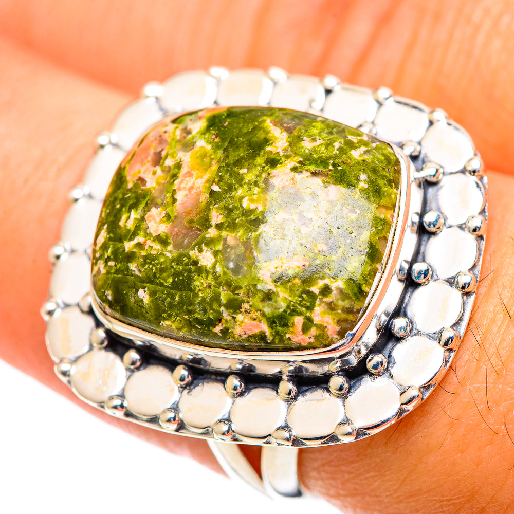 Unakite Rings handcrafted by Anasilvercos - RING107239