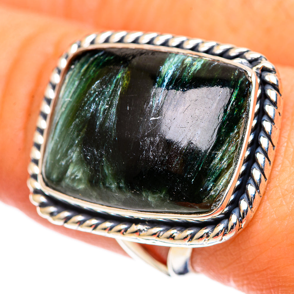 Seraphinite Rings handcrafted by Anasilvercos - RING107241