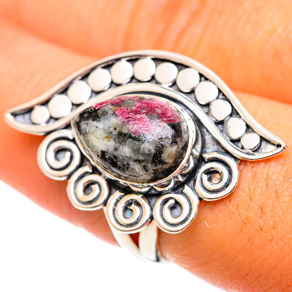 Russian Eudialyte Rings handcrafted by Anasilvercos - RING107249