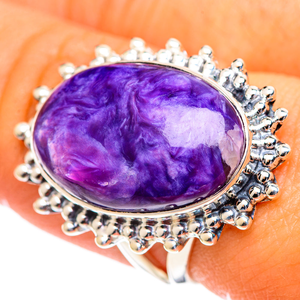Charoite Rings handcrafted by Anasilvercos - RING107252