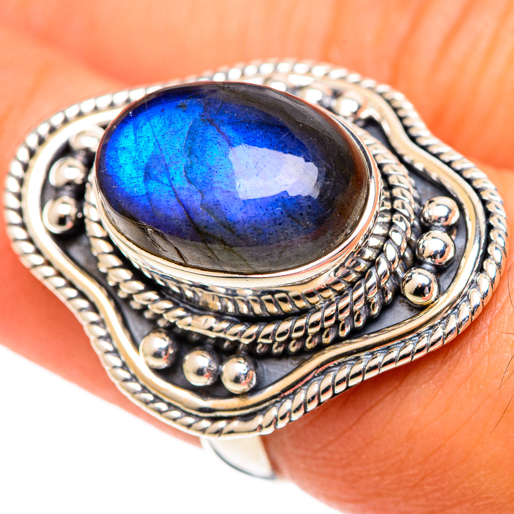 Labradorite Rings handcrafted by Anasilvercos - RING107262