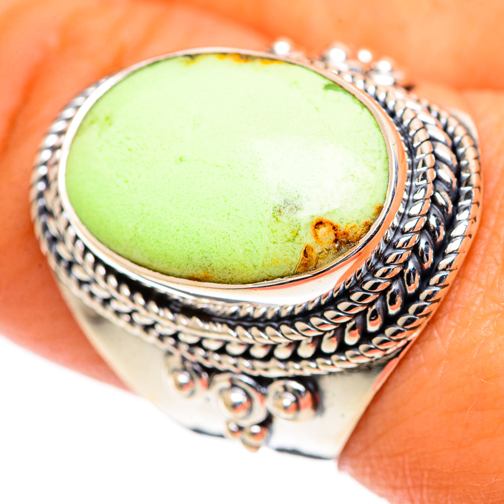 Lemon Chrysoprase Rings handcrafted by Anasilvercos - RING107270