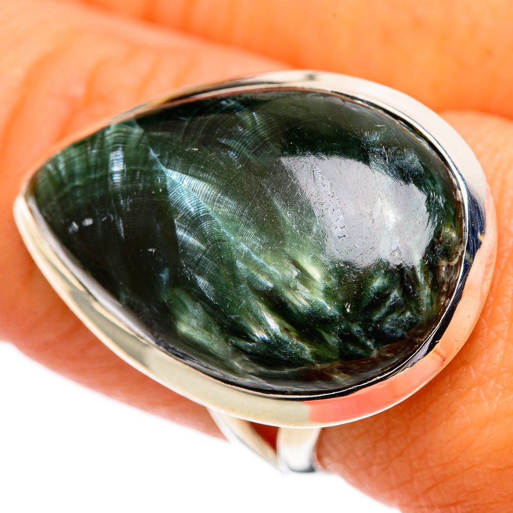 Seraphinite Rings handcrafted by Anasilvercos - RING107271