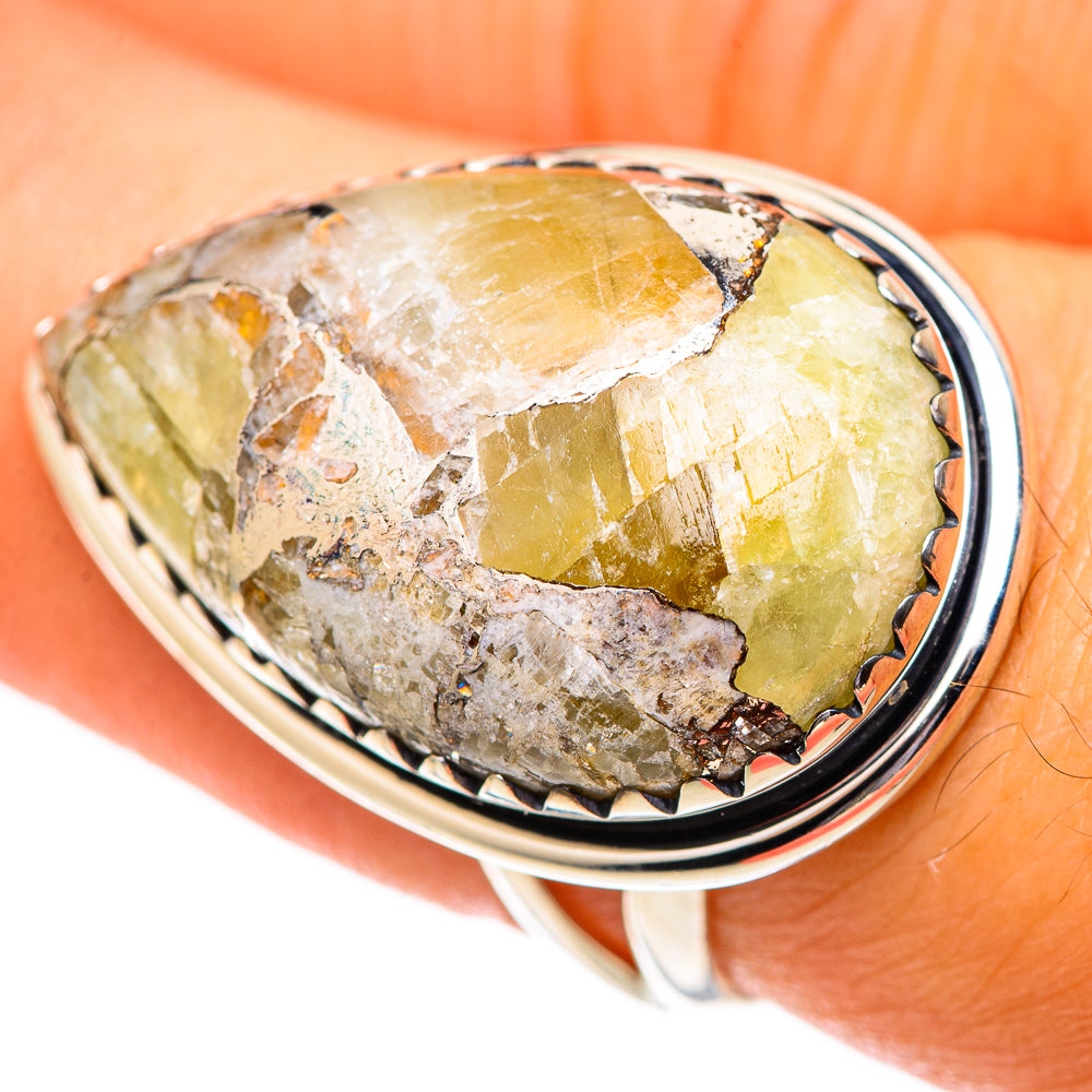 Yellow Agate Rings handcrafted by Anasilvercos - RING107272