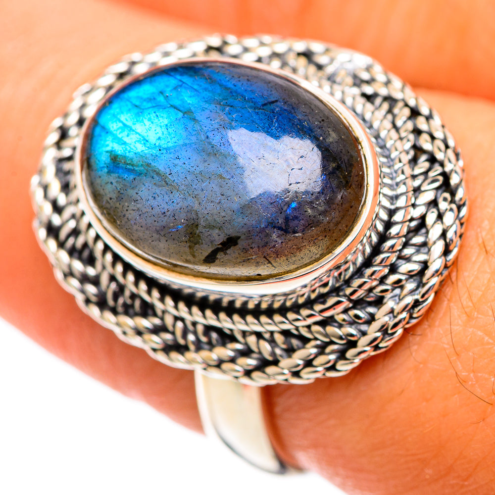 Labradorite Rings handcrafted by Anasilvercos - RING107289