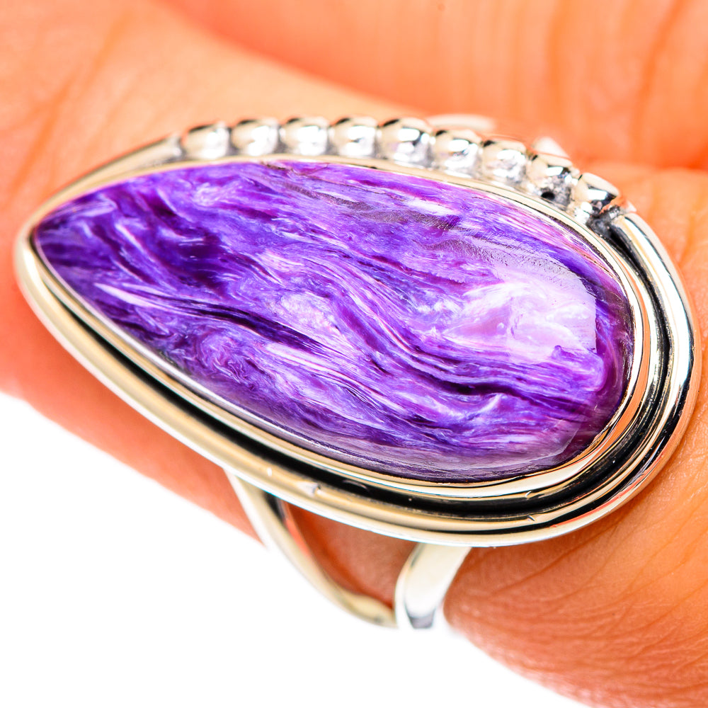 Charoite Rings handcrafted by Anasilvercos - RING107308