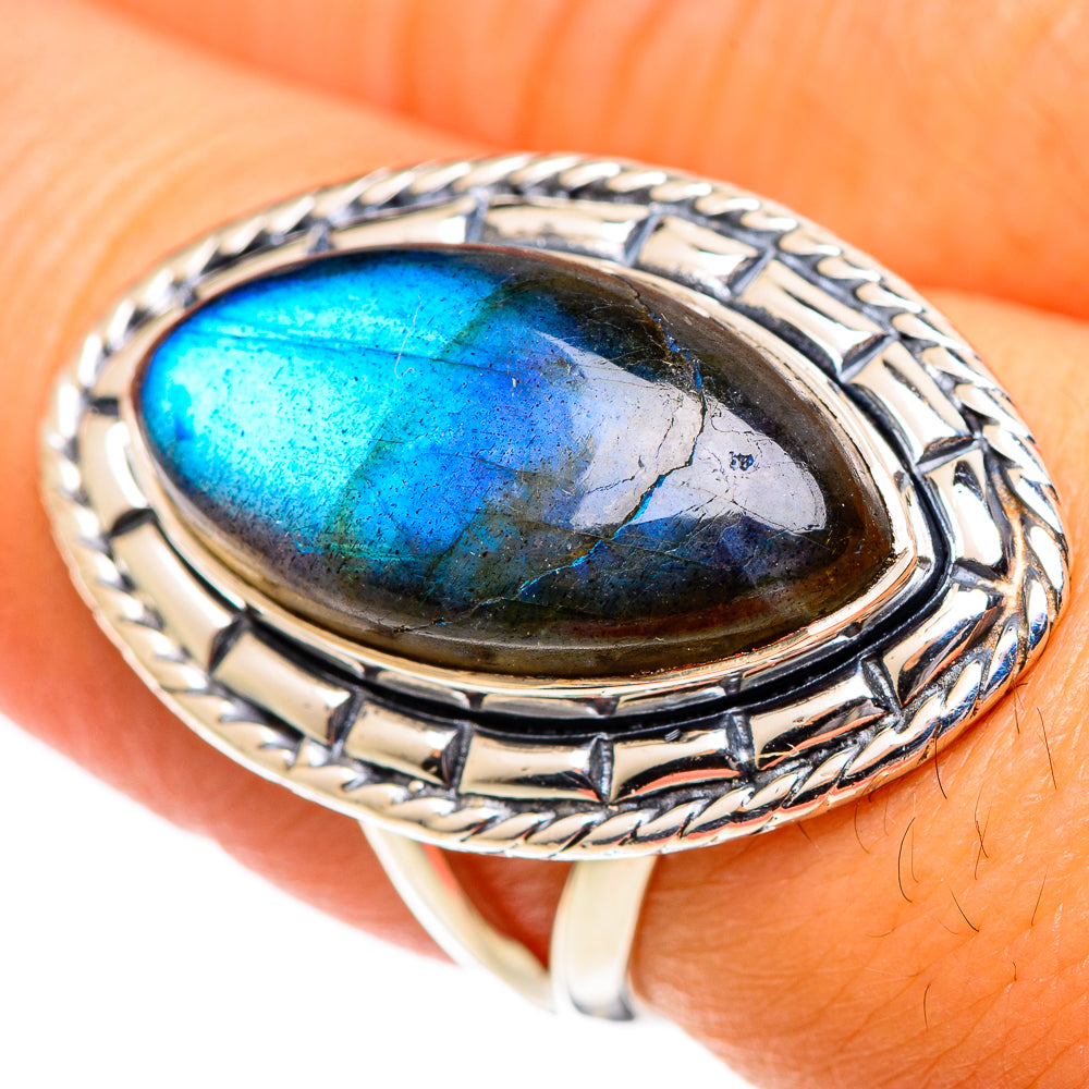 Labradorite Rings handcrafted by Anasilvercos - RING107319