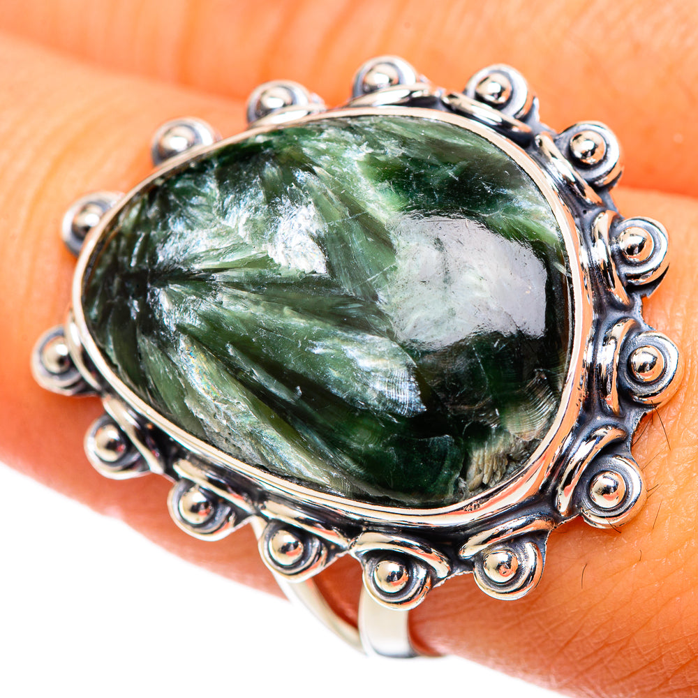 Seraphinite Rings handcrafted by Anasilvercos - RING107331