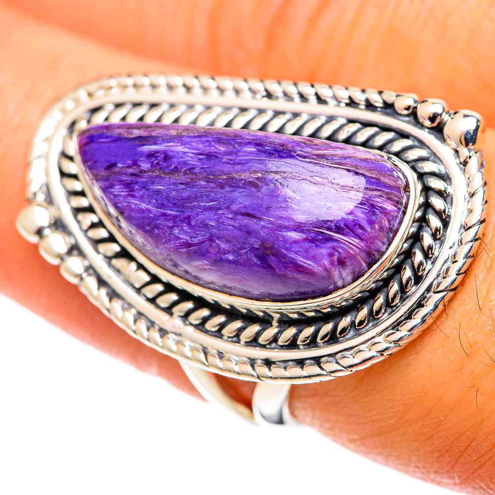 Charoite Rings handcrafted by Anasilvercos - RING107343