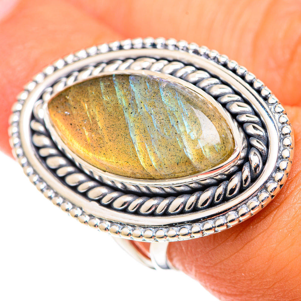 Labradorite Rings handcrafted by Anasilvercos - RING107356