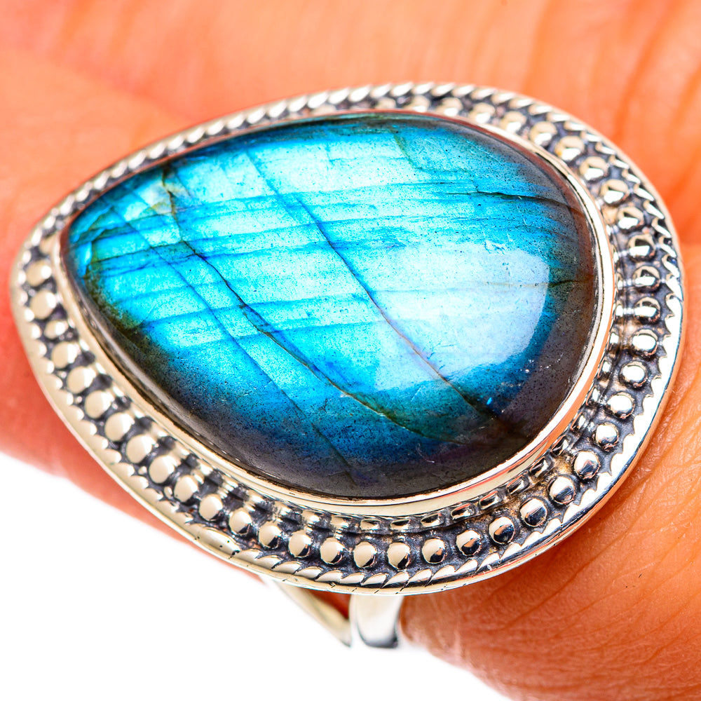 Labradorite Rings handcrafted by Anasilvercos - RING107361