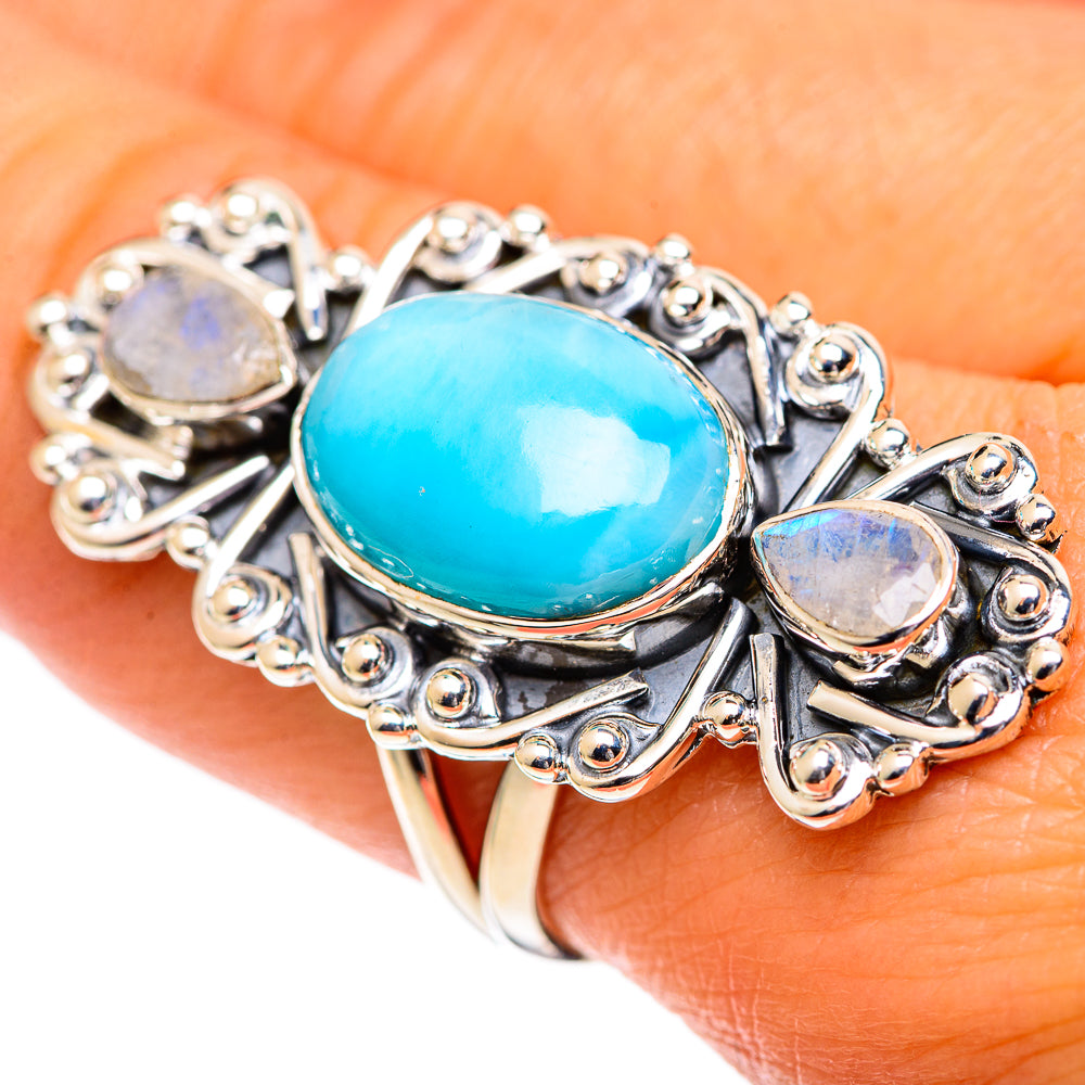 Larimar Rings handcrafted by Anasilvercos - RING107362