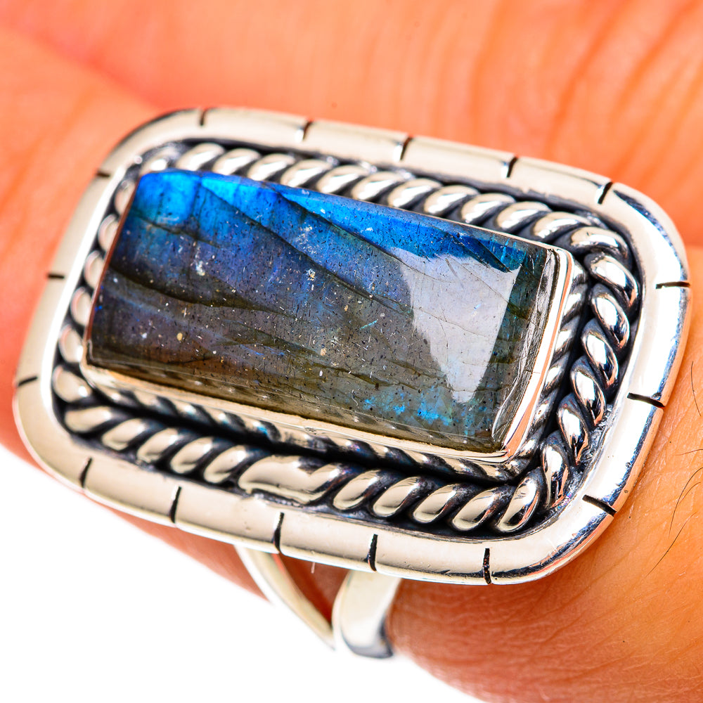 Labradorite Rings handcrafted by Anasilvercos - RING107365