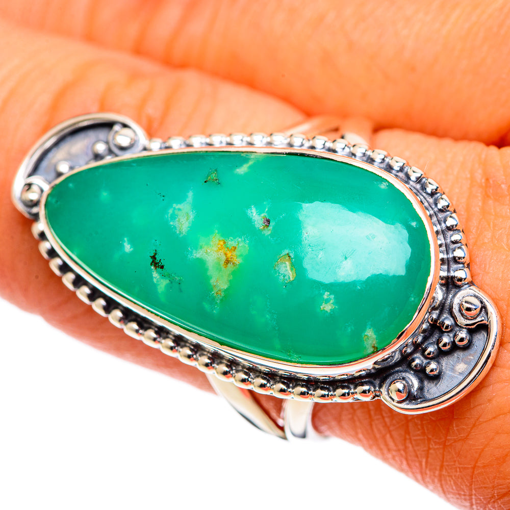 Chrysoprase Rings handcrafted by Anasilvercos - RING107368