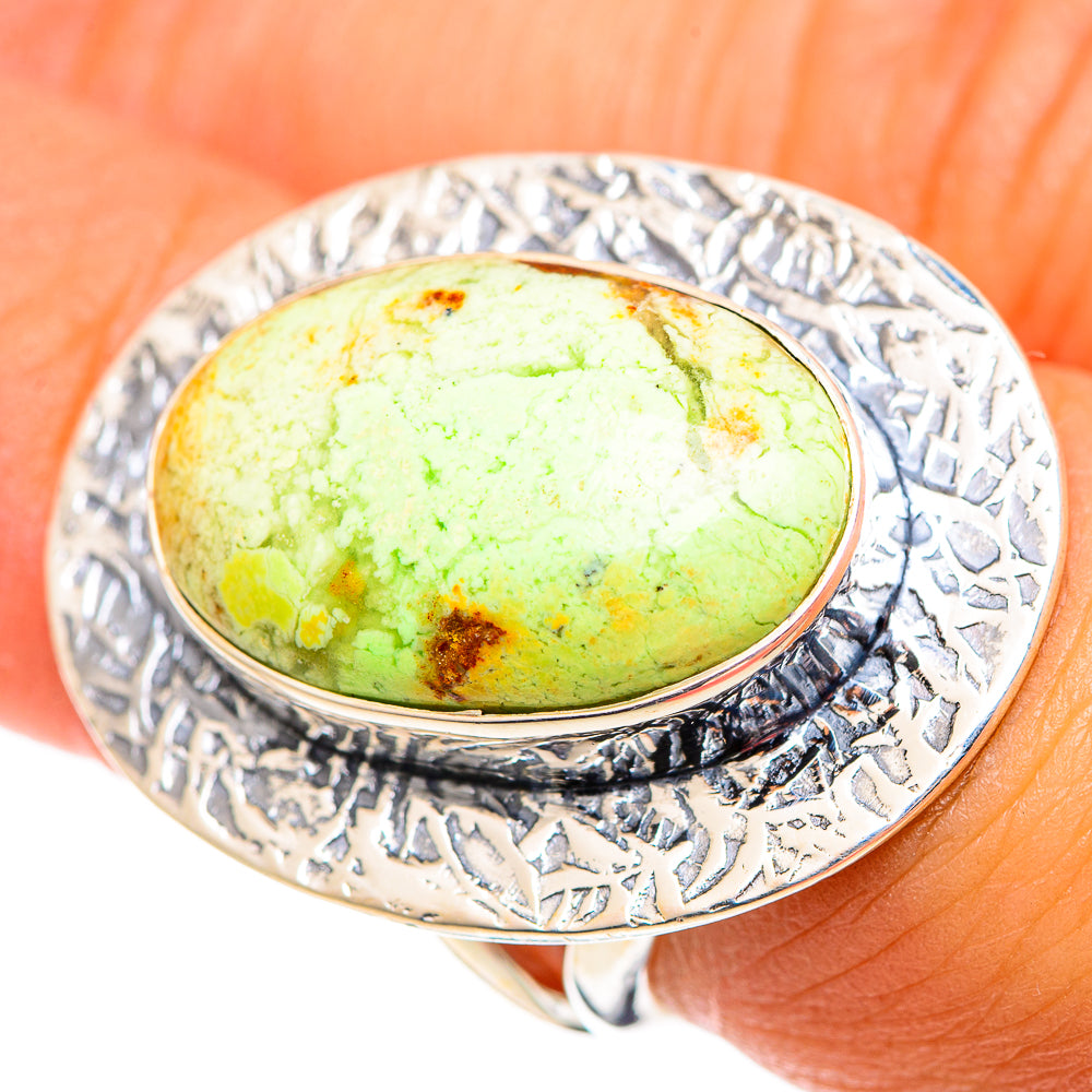 Lemon Chrysoprase Rings handcrafted by Anasilvercos - RING107411