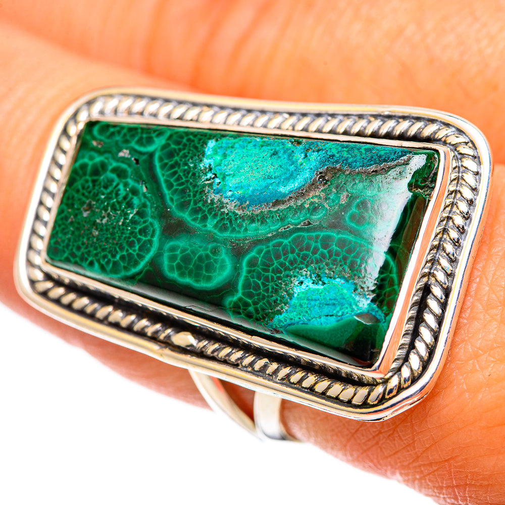 Malachite Rings handcrafted by Anasilvercos - RING107414