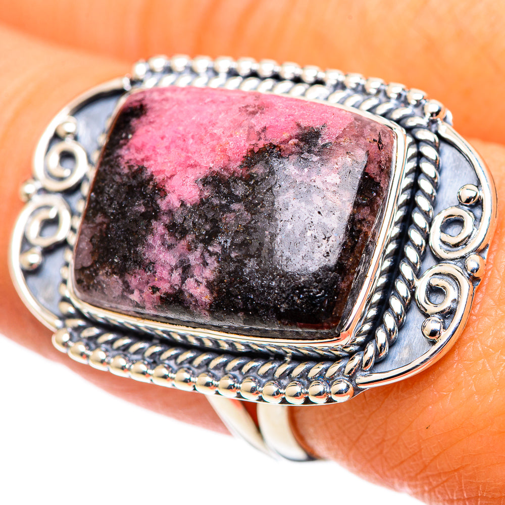 Rhodonite Rings handcrafted by Anasilvercos - RING107423