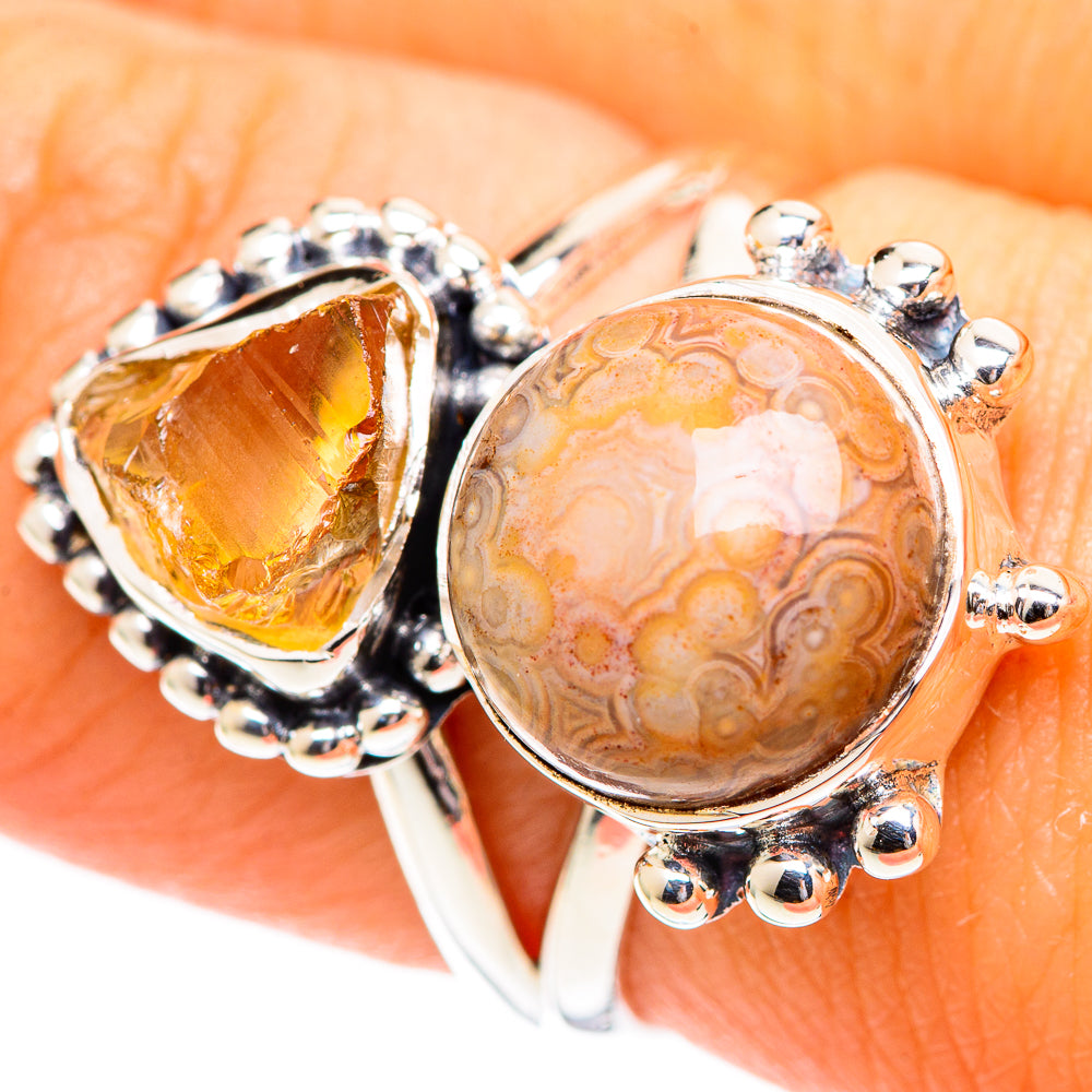 Ocean Jasper Rings handcrafted by Anasilvercos - RING107446