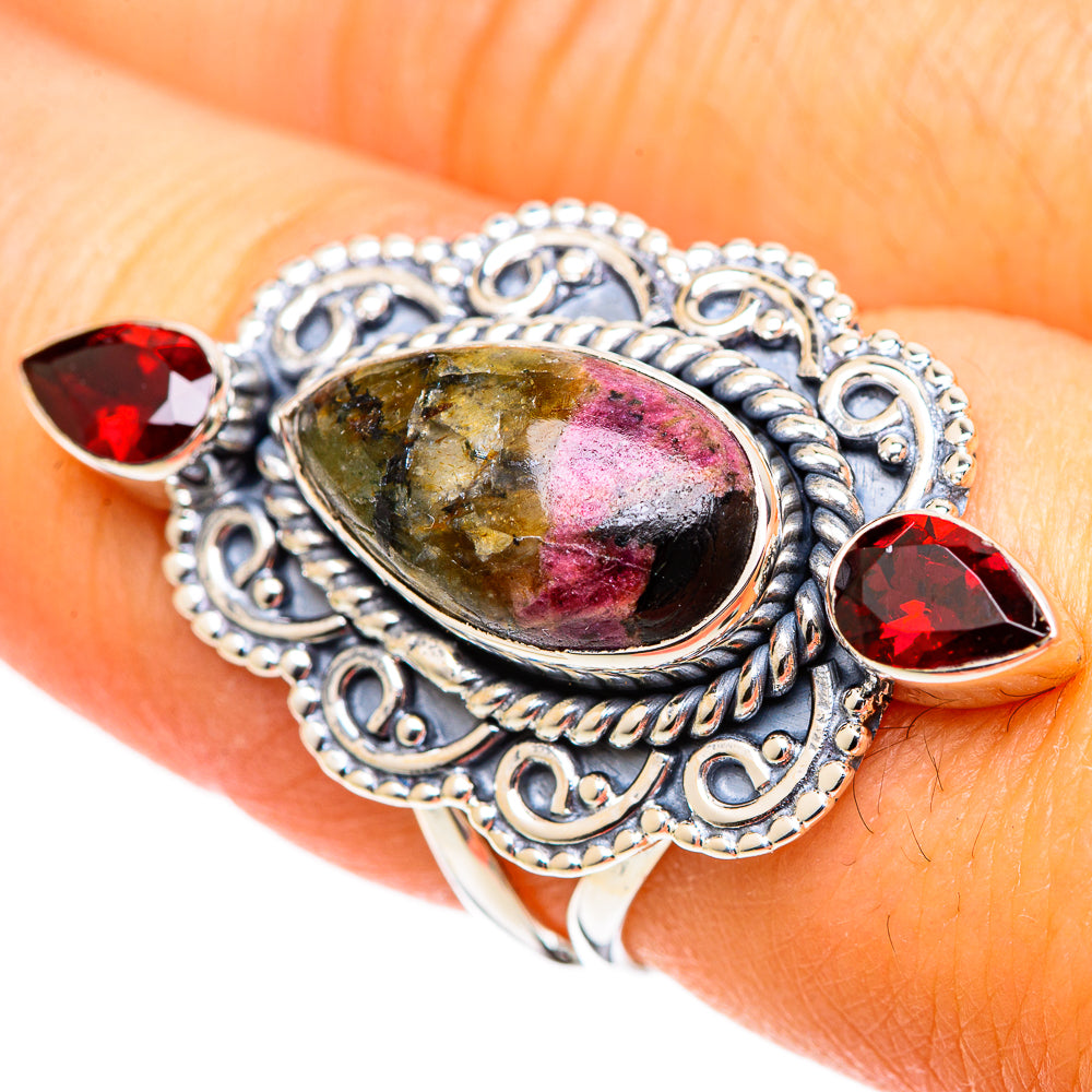 Russian Eudialyte Rings handcrafted by Anasilvercos - RING107450