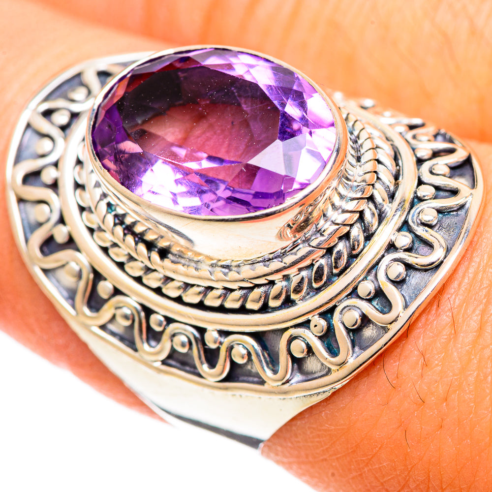 Amethyst Rings handcrafted by Anasilvercos - RING107451