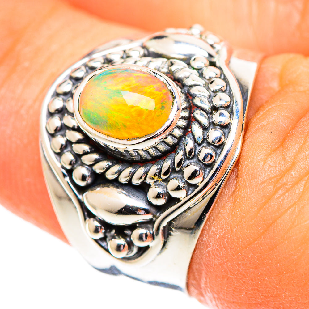 Ethiopian Opal Rings handcrafted by Anasilvercos - RING107461