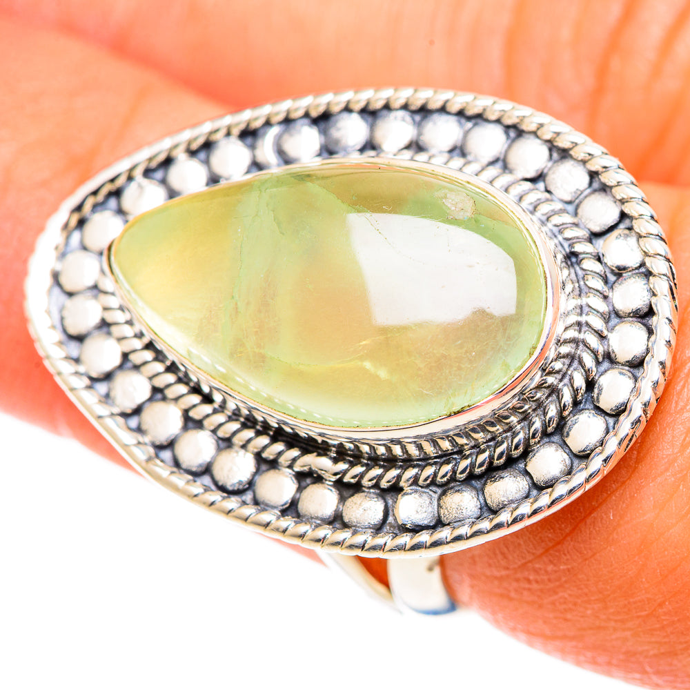 Prehnite Rings handcrafted by Anasilvercos - RING107476