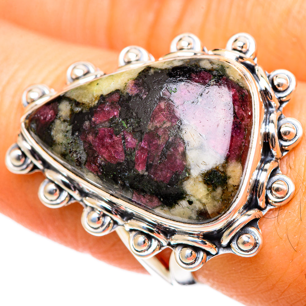 Russian Eudialyte Rings handcrafted by Anasilvercos - RING107485