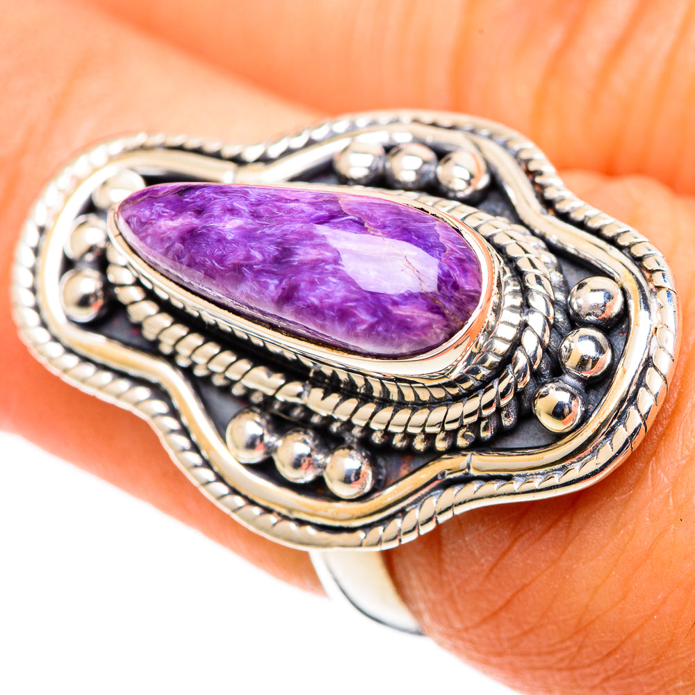 Charoite Rings handcrafted by Anasilvercos - RING107487