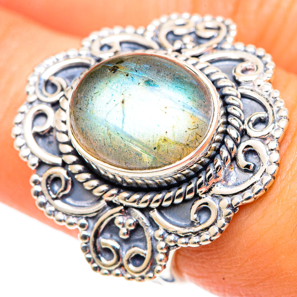 Labradorite Rings handcrafted by Anasilvercos - RING107500