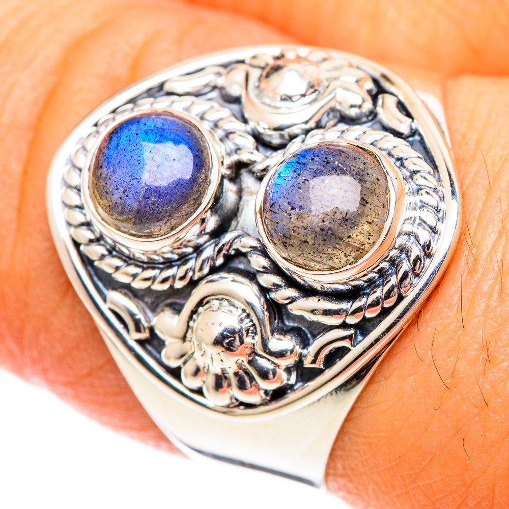Labradorite Rings handcrafted by Anasilvercos - RING107504