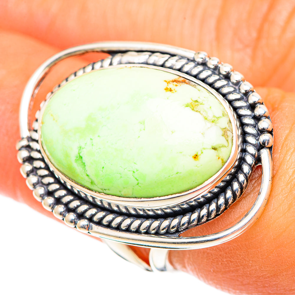 Lemon Chrysoprase Rings handcrafted by Anasilvercos - RING107511