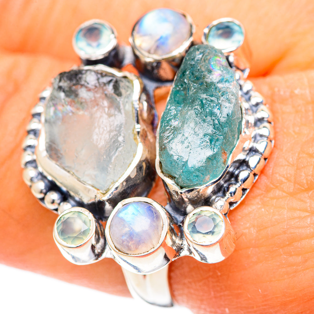 Aquamarine Rings handcrafted by Anasilvercos - RING107536