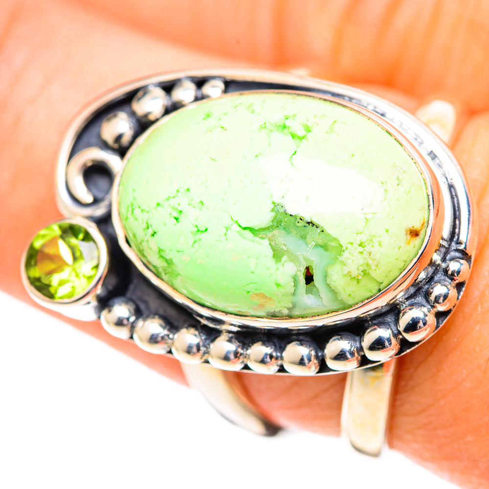 Lemon Chrysoprase Rings handcrafted by Anasilvercos - RING107538