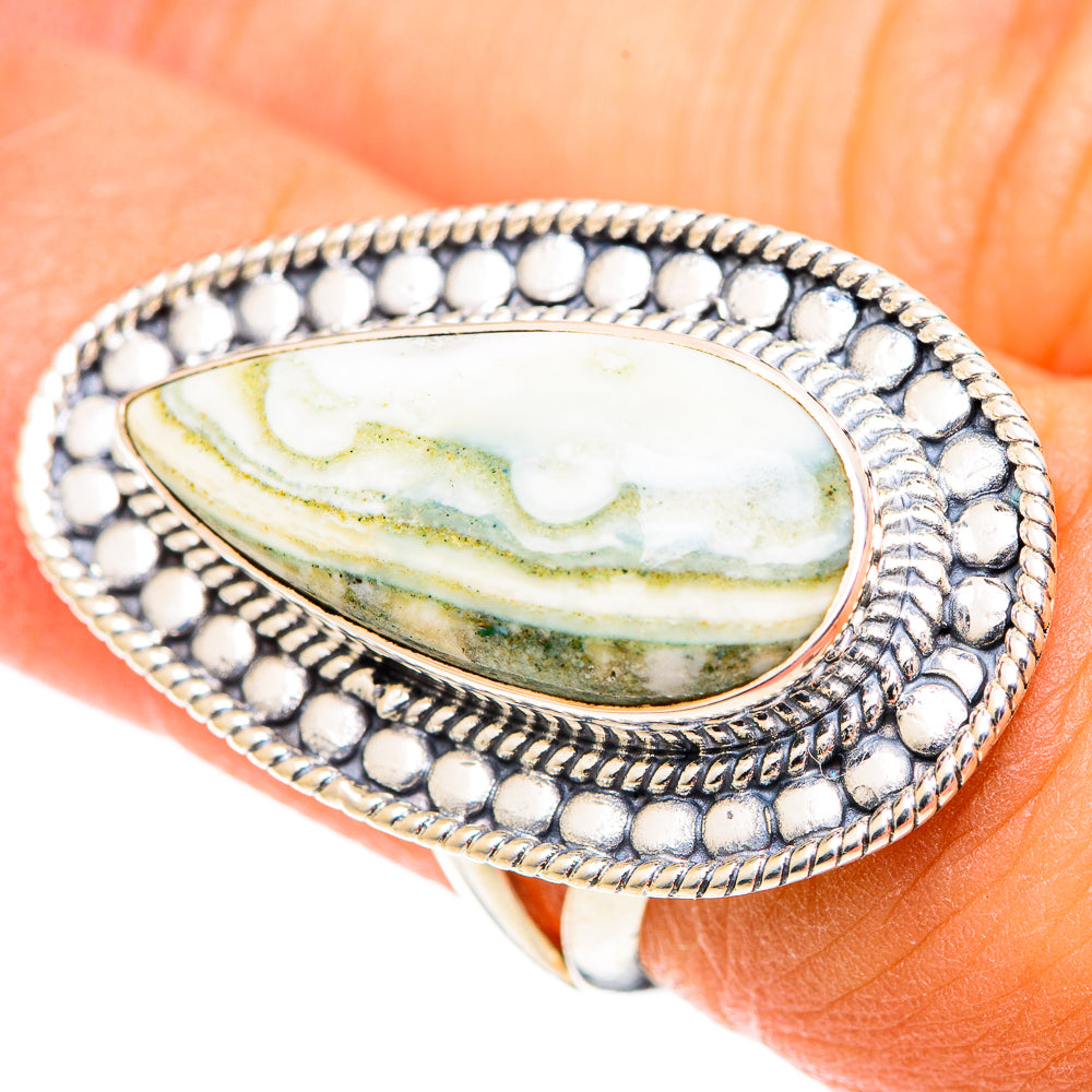 Ocean Jasper Rings handcrafted by Anasilvercos - RING107539