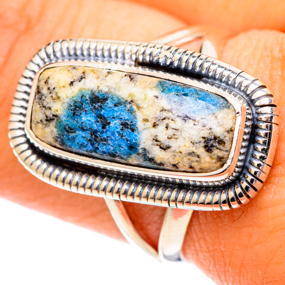 K2 Blue Azurite Rings handcrafted by Anasilvercos - RING107557