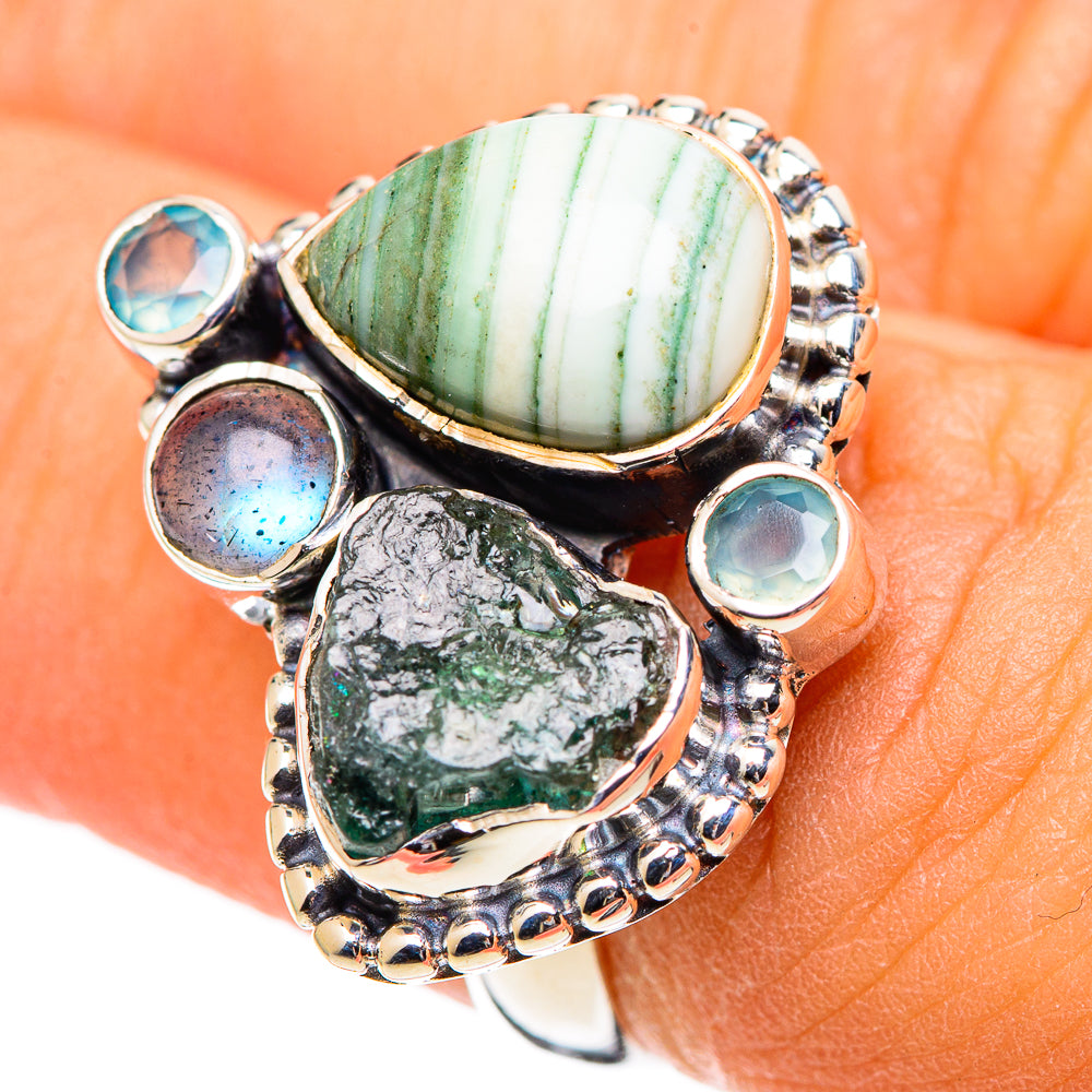 Ocean Jasper Rings handcrafted by Anasilvercos - RING107567