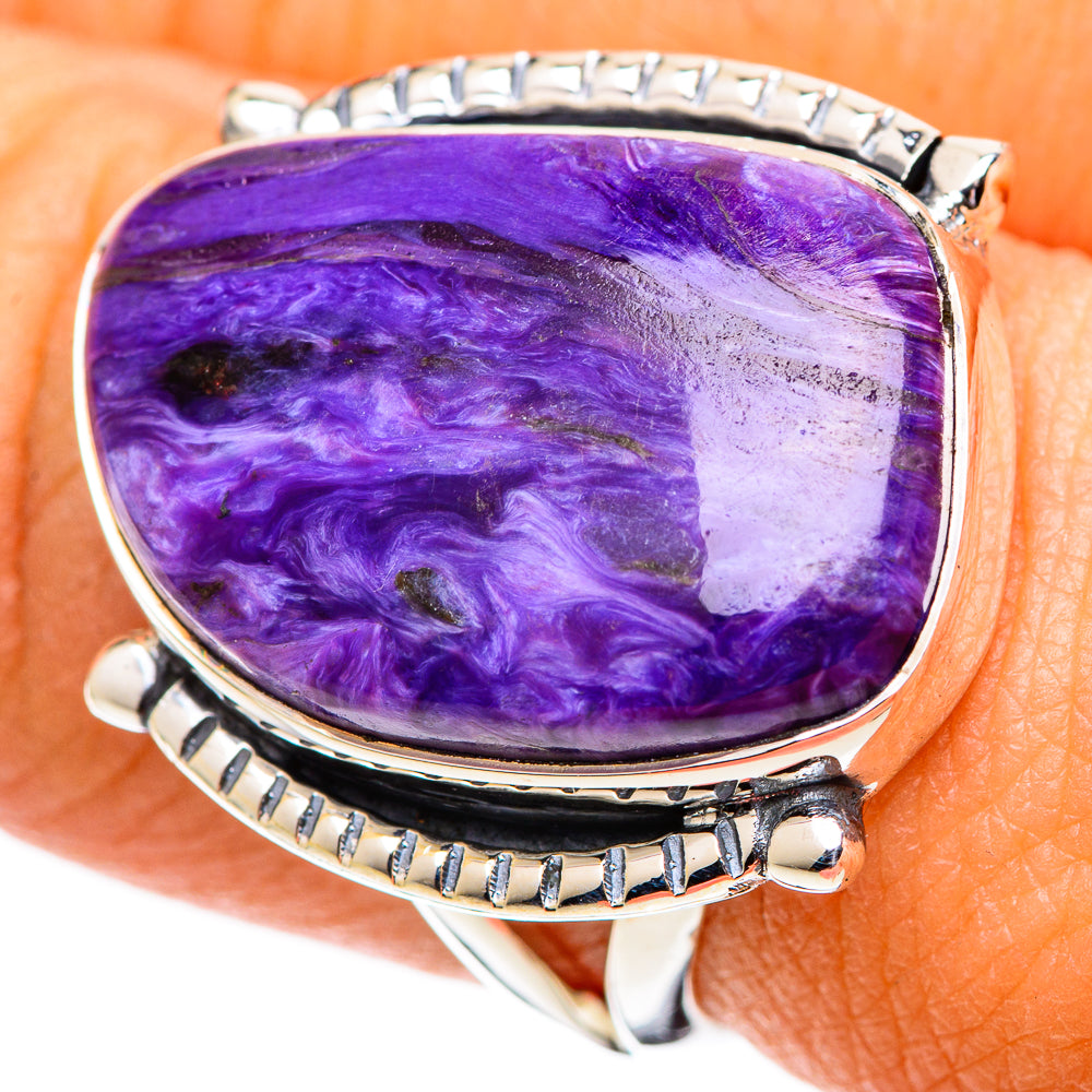 Charoite Rings handcrafted by Anasilvercos - RING107576