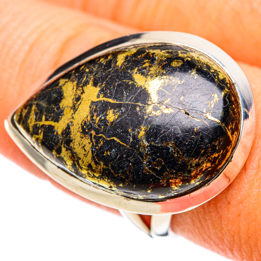 Pyrite Agate Rings handcrafted by Anasilvercos - RING107581