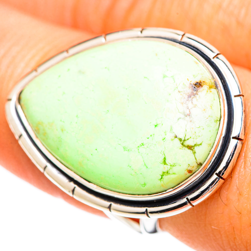 Lemon Chrysoprase Rings handcrafted by Anasilvercos - RING107606
