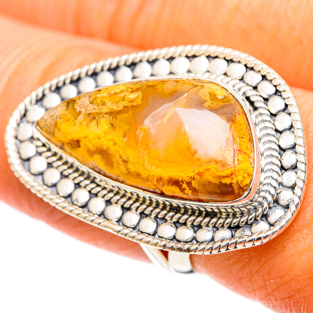 Plume Agate Rings handcrafted by Anasilvercos - RING107615